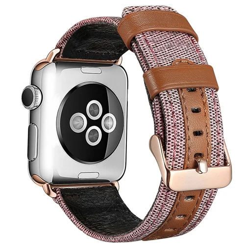 5 Ткань и натуральная кожа ремешок для apple watch 5/4/3/2/1 полоса 40 мм 44 мм, 38 мм, 42 мм, iwatch, версия браслет wristbelt аксессуары - Цвет ремешка: 5