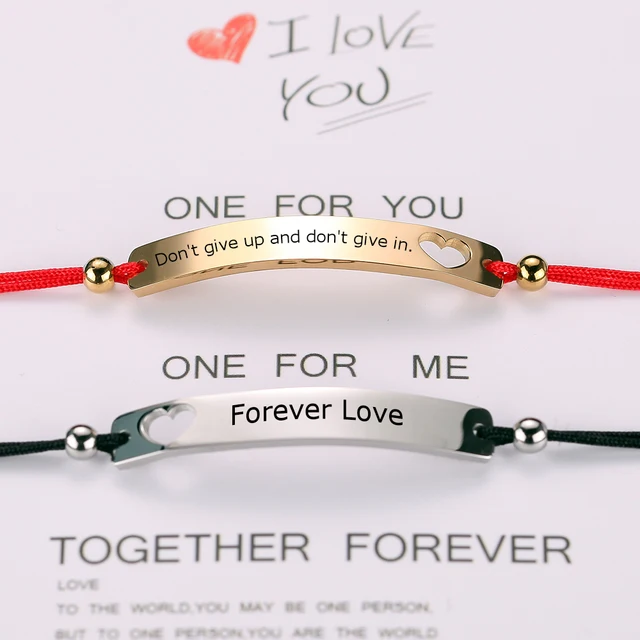 Customized couple bracelets