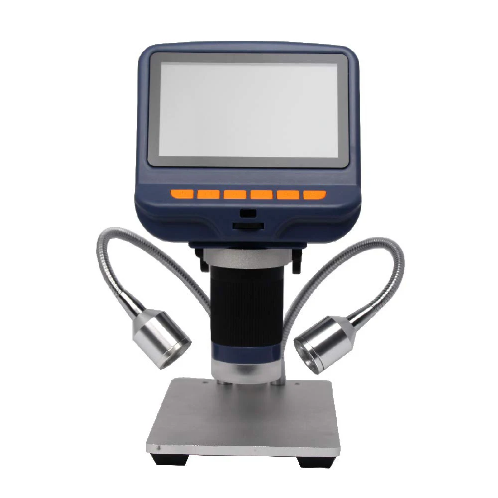 

AD106/AD106S Desktop 220X Magnification Digital Microscope With 4.3-inch HD Screen LED Light for Repairing Soldering Jewelry