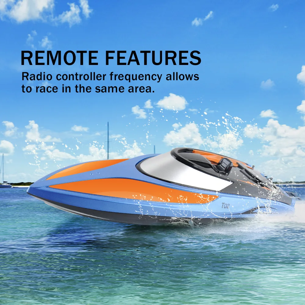 High Speed RC Boat H102 2.4GHz 4 Channel 30km/h Racing Remote Control Boat RC Ship Speedboat Toys with LCD Screen
