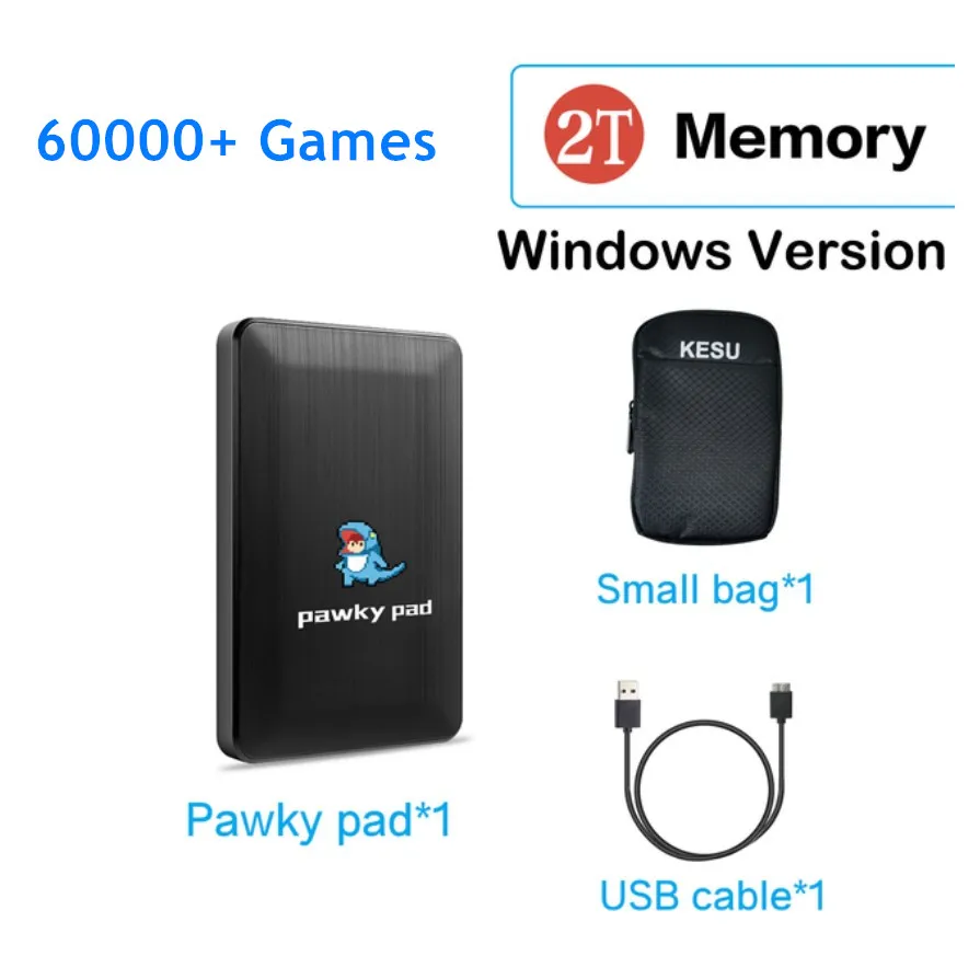 Pawky Box Pad Super Game Console For PSP/PS2/Wii/DC 60000+ Retro Video Games Player For Win PC Laptop Gaming Consoles Machine 