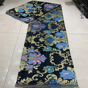 

Sunflower Flower African Lace Fabric 2020 High quality Embroidery brocade lace For Nigeria Party Dress French Mesh Lace Fabric