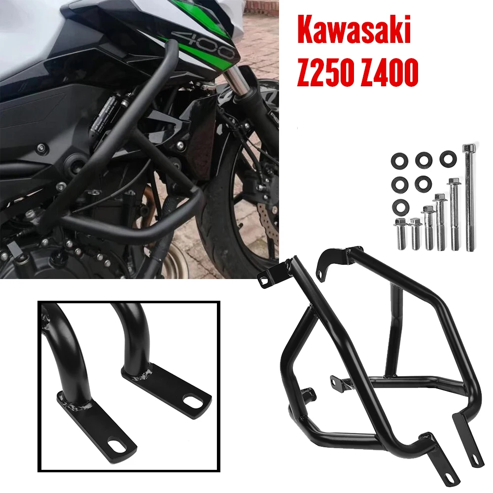 For Kawasaki Z400 Z250 2018 2019 2020 2021 Front Engine Guard Crash Bar
