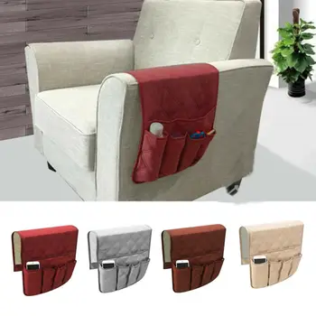 

Sofa Arm Rest TV Remote Control Organizer Holder 4 Pockets Chair Couch Mobile Phones Magazine Storage Bag