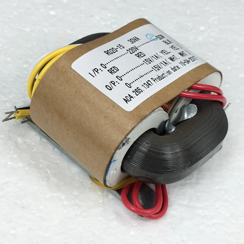 Transformador де corrente электронные 220V R типовой трансформатор напряжения 30W 15V квт×2 R крупного рогатого скота и повышающий трансформатор медная проволочная катушка