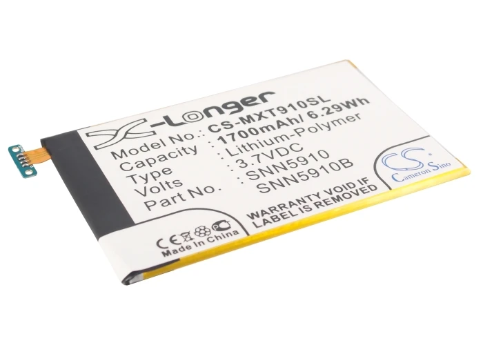 Cs 1700mah/6.29wh Battery For Motorola Atrix Hd,droid Razr,mb886,mt917