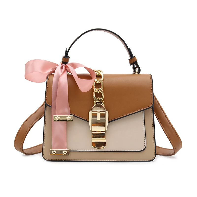 Модная кожаная маленькая сумка-мессенджер для женщин дизайнерская винтажная дамская сумочка с цепочкой Летняя женская сумка-мешок через плечо - Цвет: Brown2