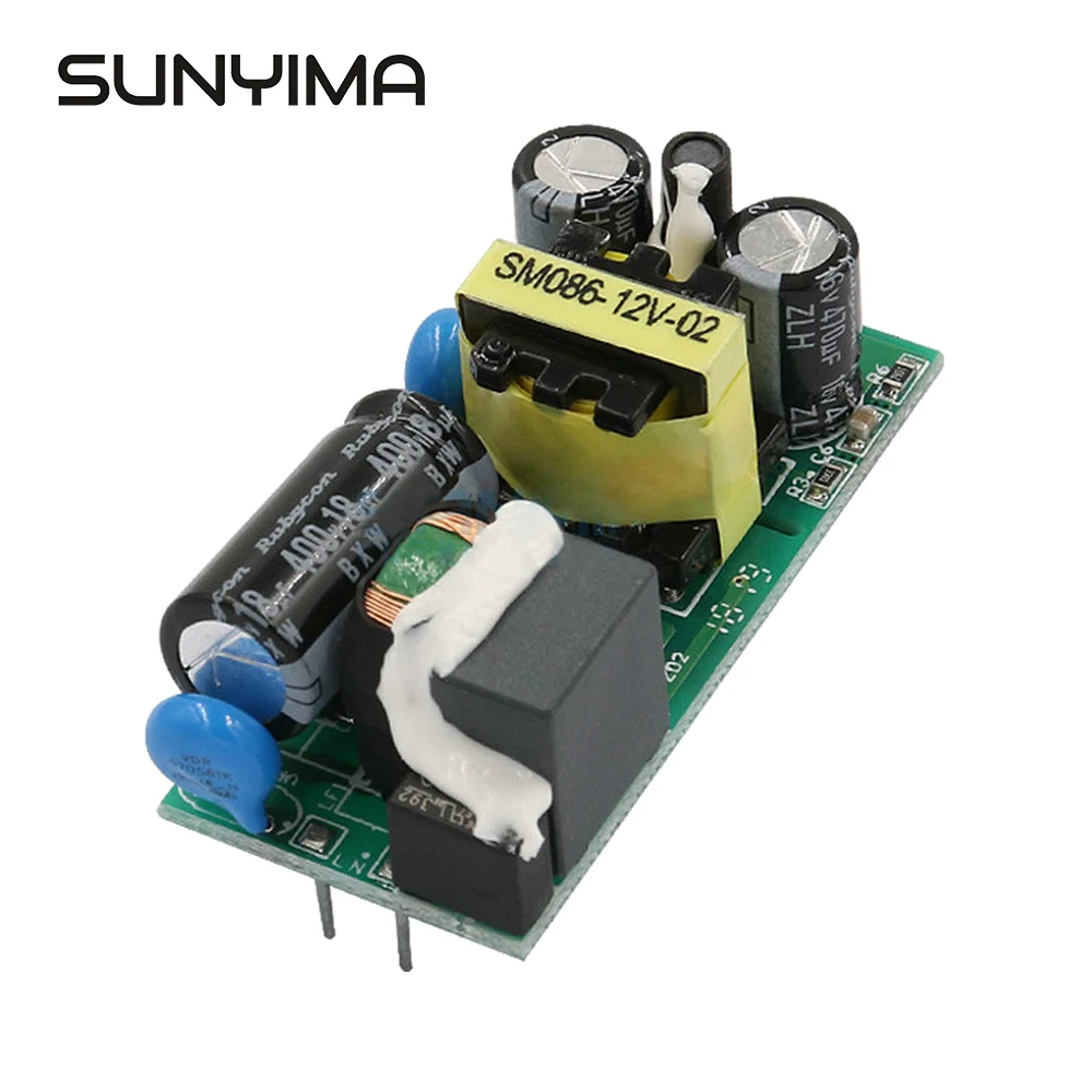 SUNYIMA 220V 5V 12V AC DC регулируется Питание изолированный модуль понижающего