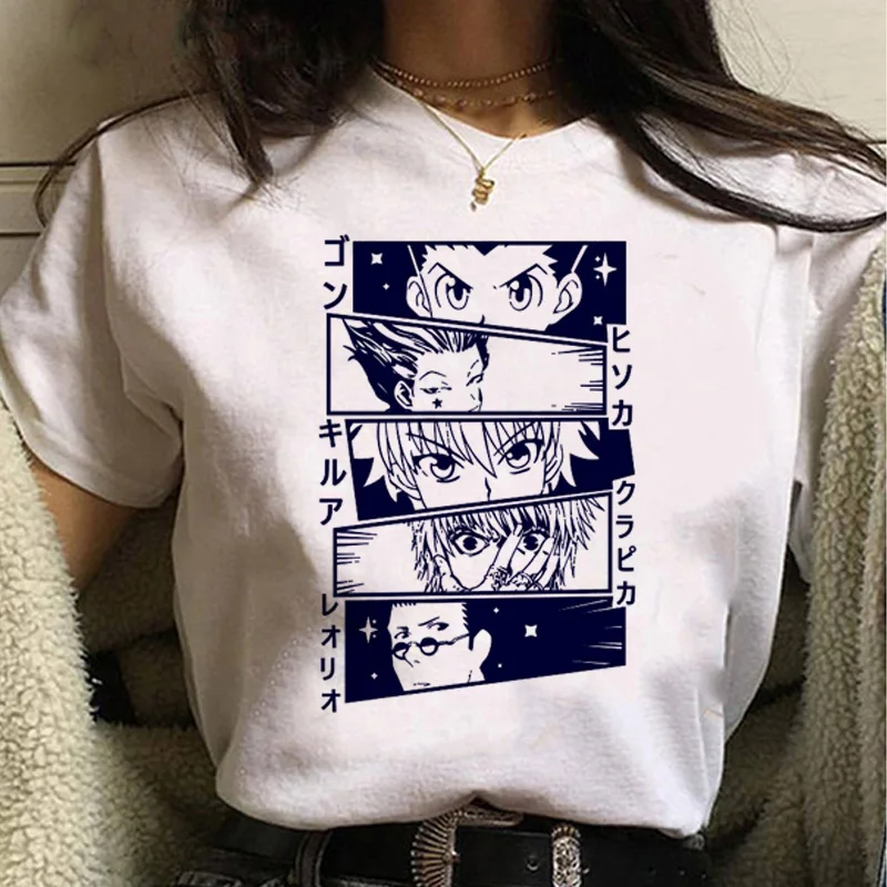 Hunter-X-Hunter-Hisoka-Morow-HxH-Women-T-Shirt-Cartoon-Tshirt-Harajuku-90s-Female-Short-Sleeve
