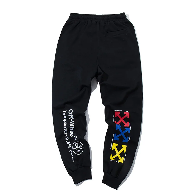 

Europe And America Popular Brand off White New Style Youth Small Arrowhead Printed Men And Women Casual Pants