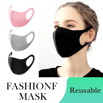 

Washable Reusable Mask Fashion Black Pollution Mouth Masks Women Man Cloth Mask Proof Mascarilla Masque