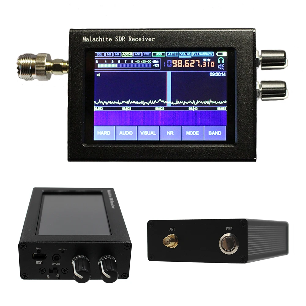 새로운 MALAHIT SDR-수신기 50KHZ-2GHZ DSP SDR 3.5 인치 터치 스크린 라디오 단파 - 티몬