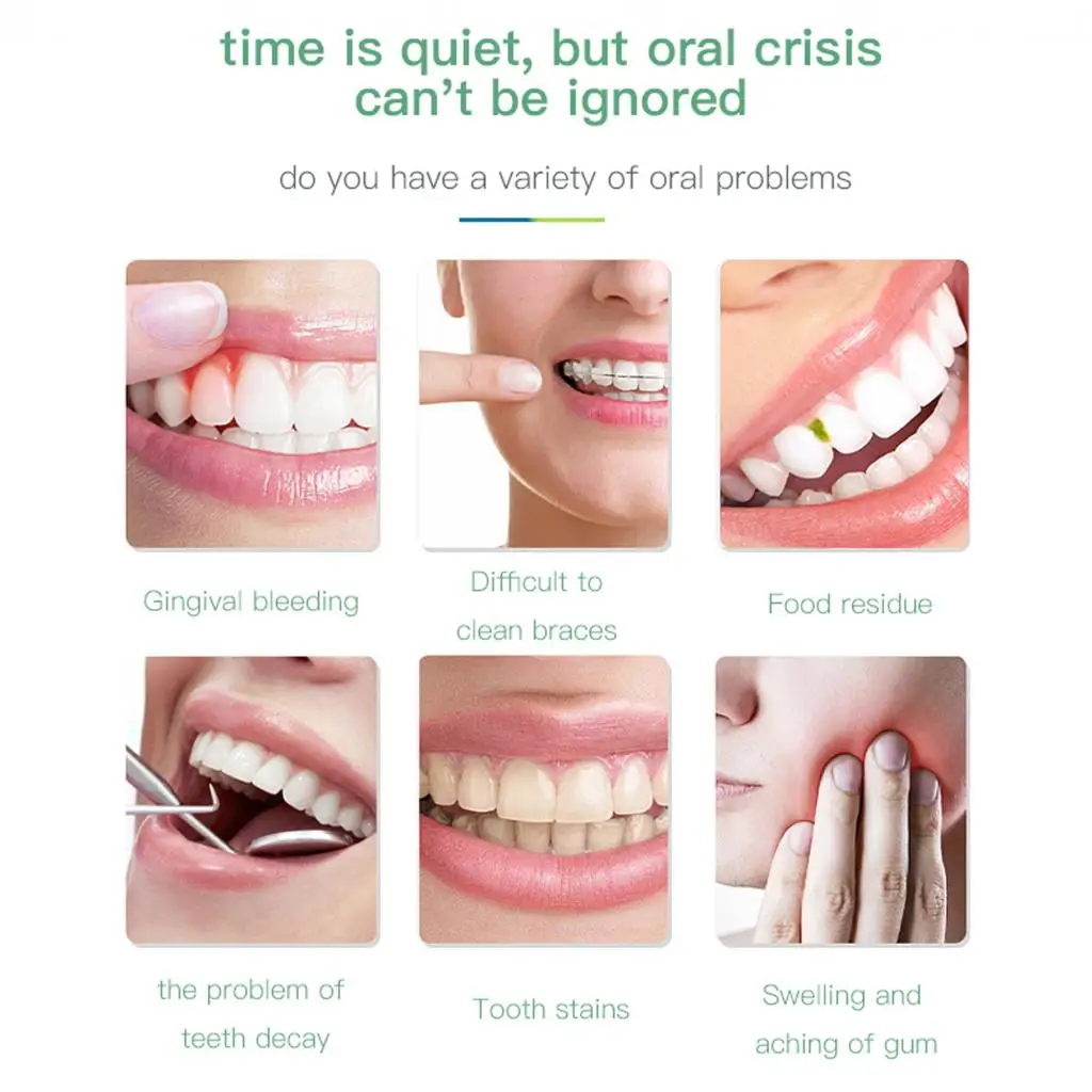 Water Flosser Cordless 300ML Oral Irrigator IPX7 Waterproof Teeth Cleaner