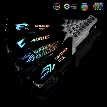 

Aluminum Alloy GPU Holder Bracket Graphics Card Support 5V 3PIN ARGB/ 12V 4PIN RGB VGA Frame NVIDIA ROG AORUS AURA SYNC Symphony