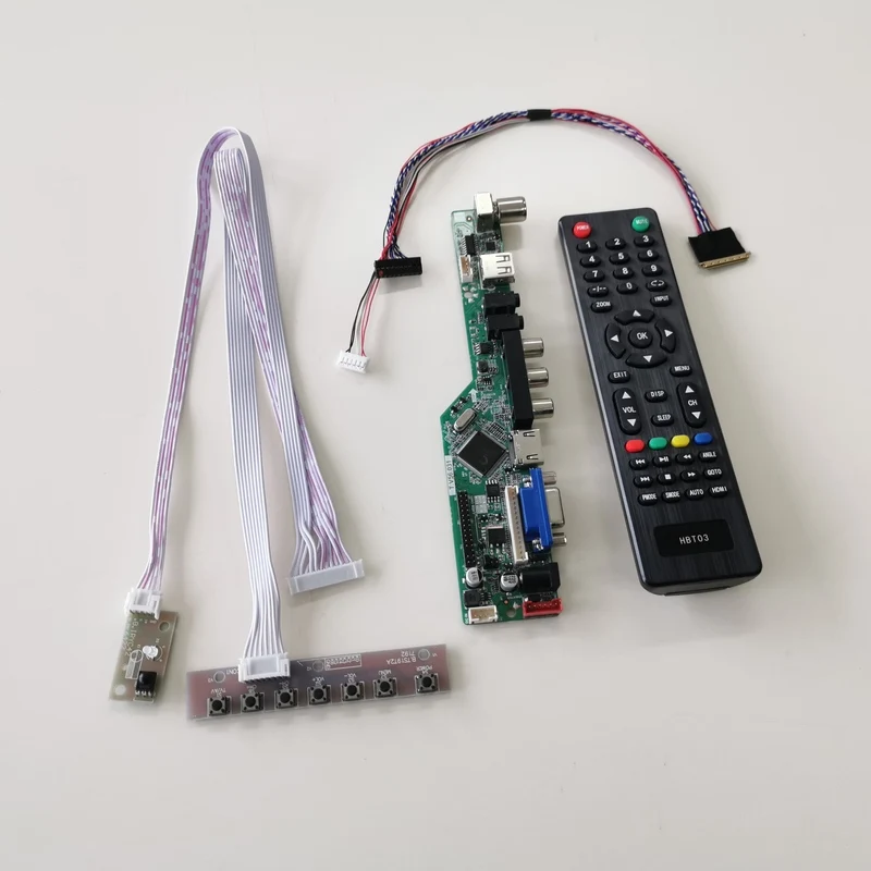 Для CLAA101WB03/4 WLED LVDS 40Pin 10," 1366*768 HDMI VGA USB AV RF T. V56 дисплейный контроллер привода карта ноутбук панели DIY kit