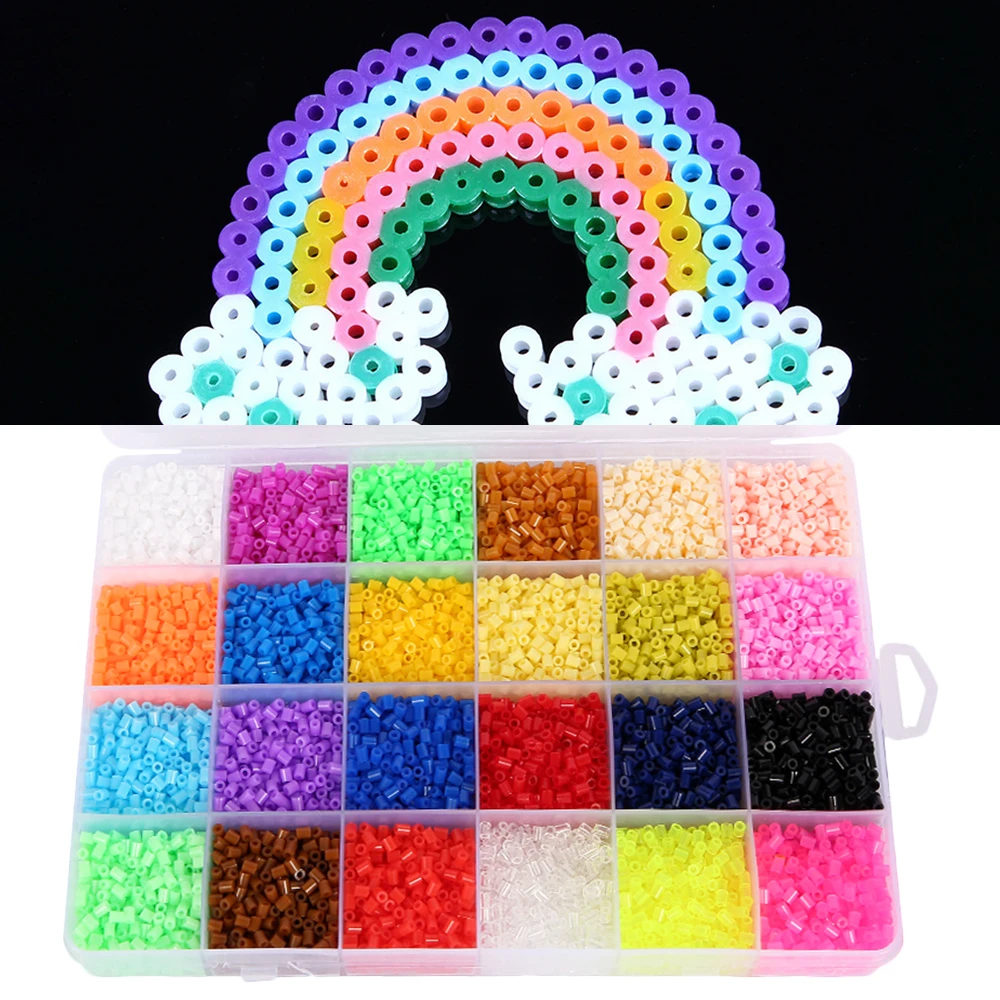 24 colors 13000pcs Perler Toy Kit 2.6mm Hama beads 3D Puzzle DIY Toy Kids Creative Handmade Craft Toy Gift