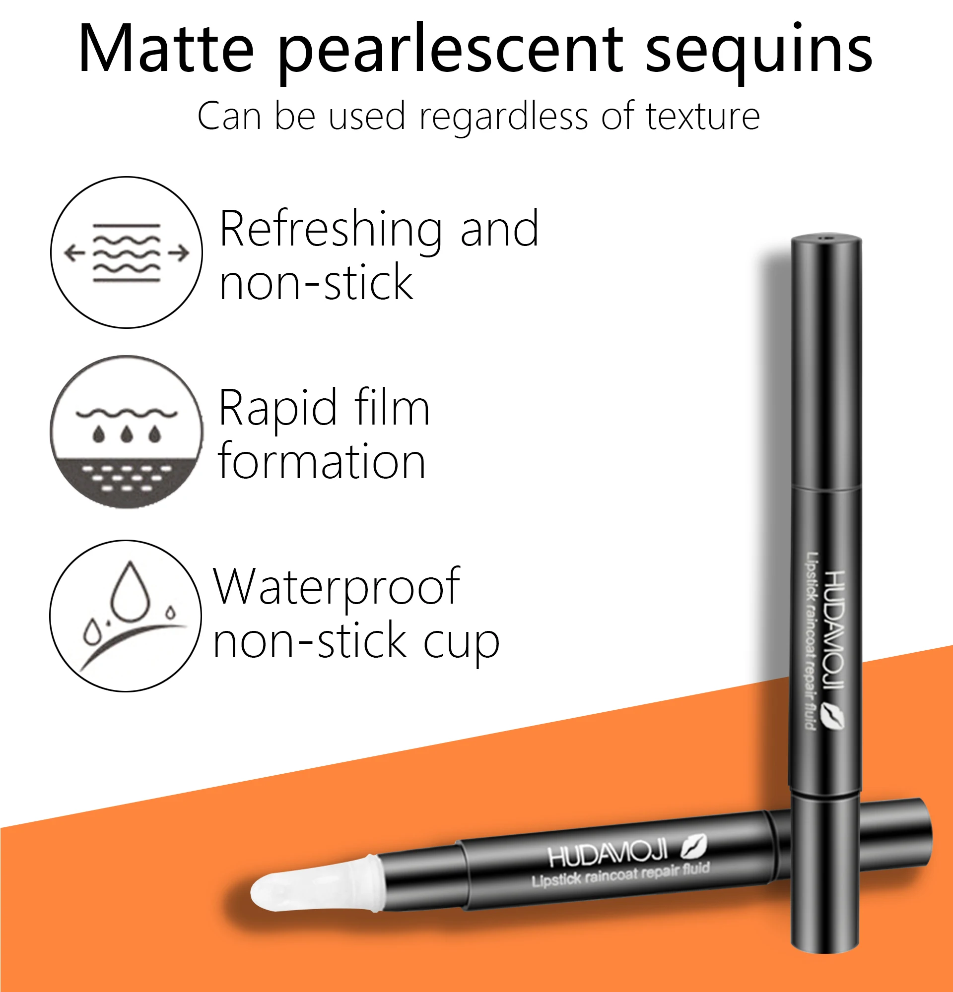 Lip Gloss HUDAMOJI Lipstick Fixative Glaze Raincoat Long Lasting