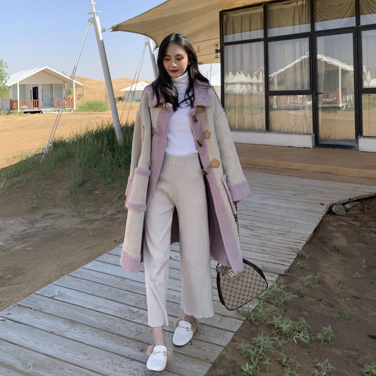 

Photo Shoot Cotton Coat Women's Winter Korean-style Loose-Fit 2019 New Style Faux Lambswool Students Loose-Fit Mid-length Thick