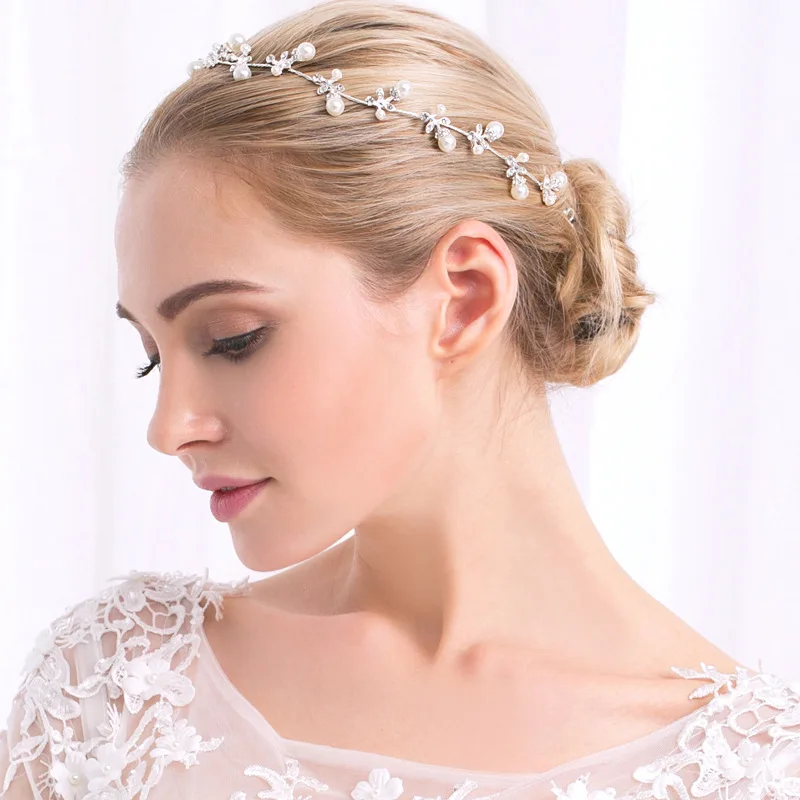 

Europe And America Fashion Creative-Bride Wedding Accessories Headdress Pearl Hair Bands Hair Band Wedding Accessories