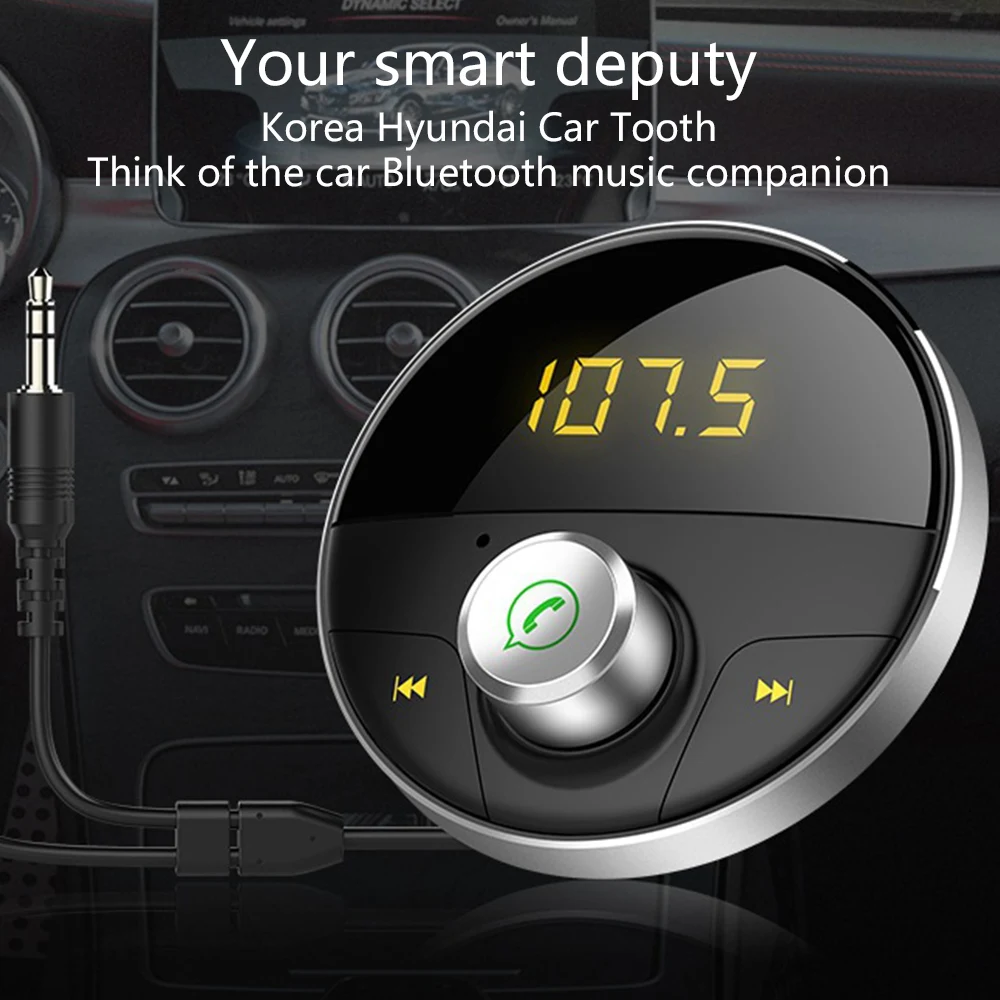 Автомобильный Bluetooth AUX аудио воспроизведение Handsfree автомобильный 3,5 мм разъем аудио MP3-плеер с TF слотом беспроводной fm-передатчик Авто USB адаптер