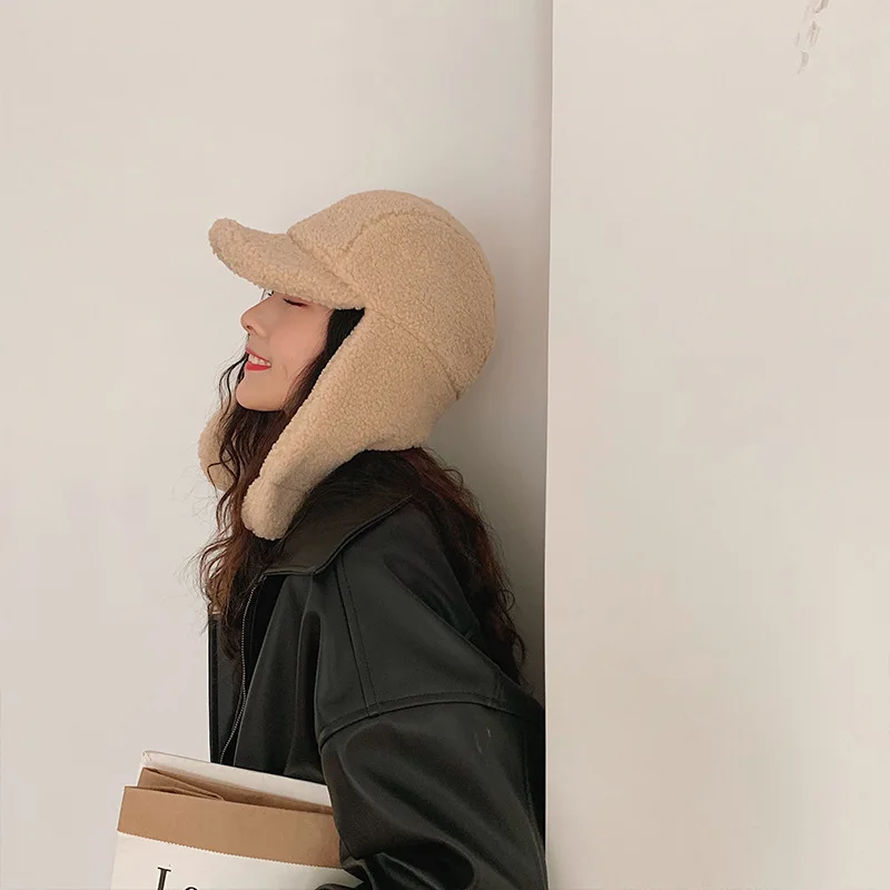 2021 Women's Hat Winter Hat for Female Thicken Cold Cap Warm Hat Windbreak Hat Warm Hat Pilot Cap Hat with Earflaps Lady Beanie