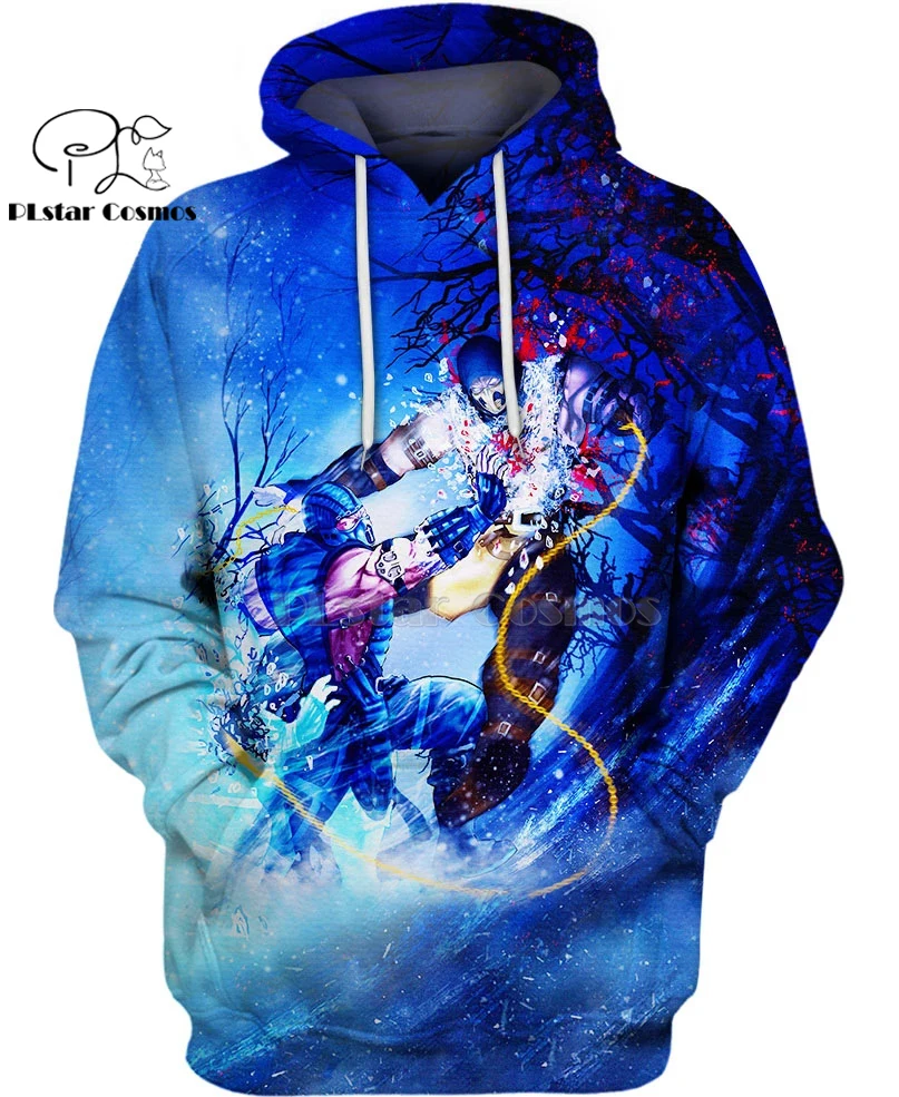 

PLstar Cosmos Mortal Kombat Sub Zero Vs Scorpio 3d hoodies/shirt/Sweatshirt Winter autumn funny long selvee Harajuku streetwear