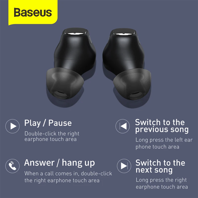 Baseus Wm01 Tws Bluetooth Earphones 