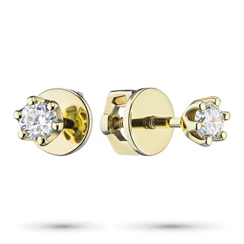 

Pusety of yellow gold with diamond e0301ps04202991