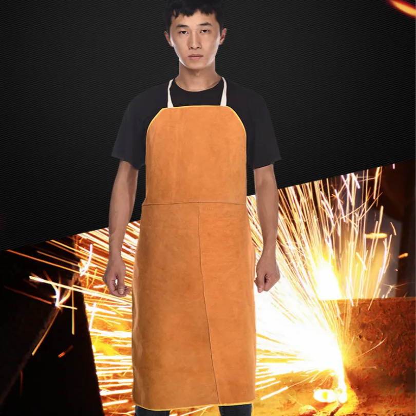 High temperature resistant Welding apron leather protection body welding clothes welding safety soldering mat