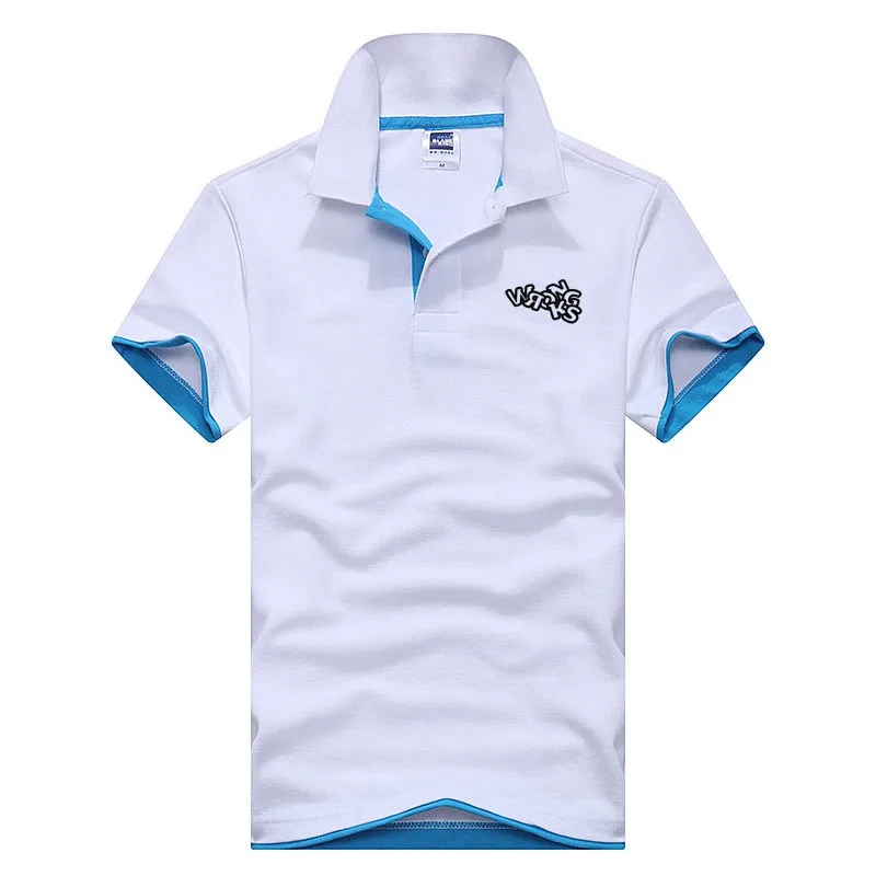 New Beautiful hollow letters men's polo shirts high-quality cotton short-sleeved shirts breathable solid polo shirts summer casu