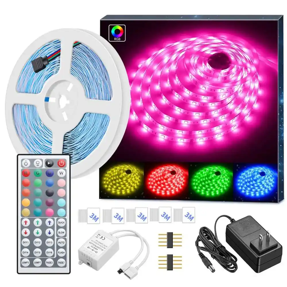 tira de luces led de 5 10 metros cinta de luz led con control remoto para iluminacion del hogar cocina cama barra flexible decoracion del hogar