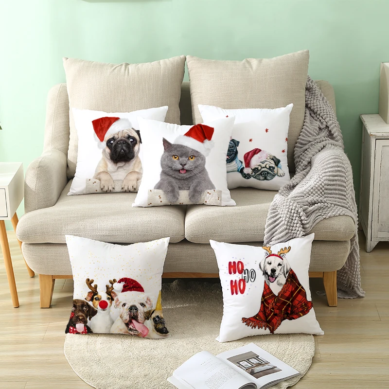 Fuwatacchi Merry Christmas наволочка подарок на год Подушка Чехлы для дома Диван Декоративные наволочки 45*45 см