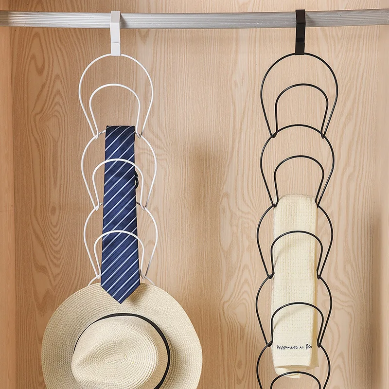 

4pcs/5pcs Hanging Hat Collection Godware Finishing Home Wardrobe Wall Hanging Shelf Creative Multi-layer Bag Rack