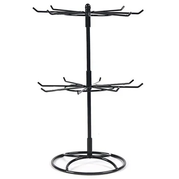 

Double Metal Jewelry Frame Earrings Necklace Bracelet Display Stand, Black
