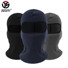 Плотная Шерстяная Флисовая теплая зимняя Балаклава с защитой от ветра, шапки для сноуборда, шапка бини, УФ-защита, маска для лица