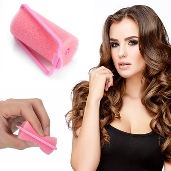 

12pcs Pink Soft Sponge Hair Rollers Curler DIY Tools Salon Barber Perm Tools Hair Protection Reduce Mar Hairdressing Tools Sets
