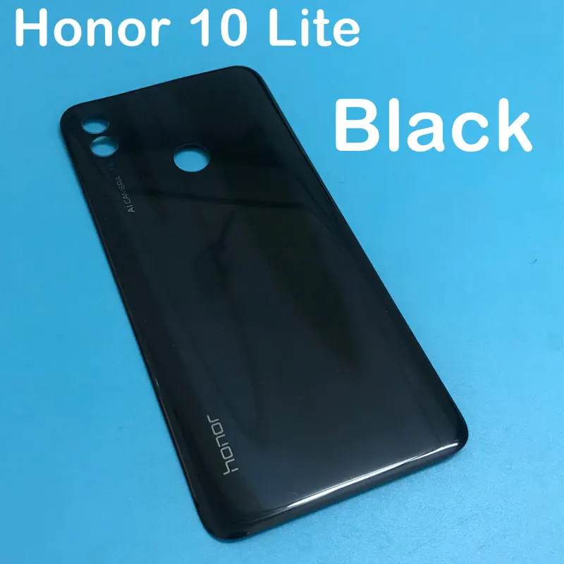 Для huawei Honor 10 Задняя стеклянная крышка батареи задняя дверь корпус чехол для Honor 10 Lite Note 10 крышка батареи Задняя стеклянная панель - Цвет: Honor 10Lite Black