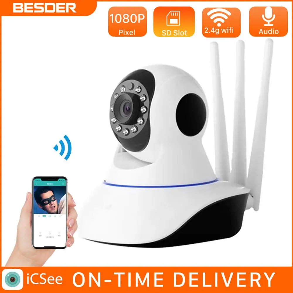 BESDER Smart 1080P WiFi ip камера беспроводная домашняя 2MP 360 градусов панорамная ночного