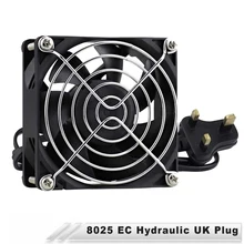 Gdstime – ventilateur de refroidissement sans balais ce, 1 pièce, 80x25mm, avec prise britannique, 8025 AC, 110V, 115V, 120V, 220V, 8cm, 80mm x 25mm