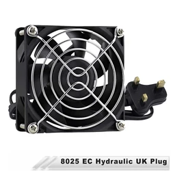 Gdstime ventilador sin escobillas con enchufe británico, dispositivo de refrigeración Axial de 80x25mm, 8025 AC, 110V, 115V, 120V, 220V, 240V, 8cm, 80mm x 25mm, Gdstime, 1 ud.