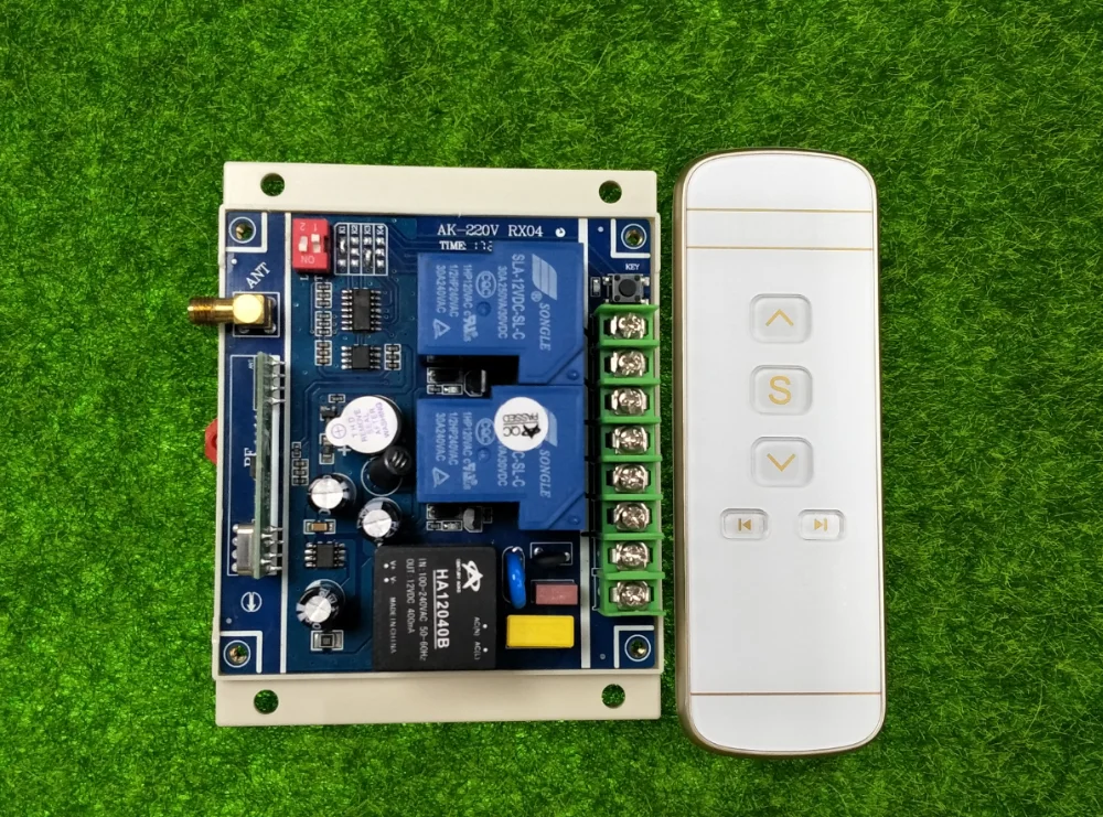 433mhz AC 110V 220V 2 CH RF беспроводной пульт дистанционного управления 30A реле для гаражных дверей/двигателя/проекционного экрана/жалюзи