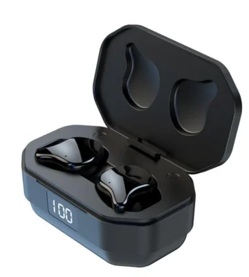 Черный TWS Bluetooth наушники V5.0 Беспроводные наушники с сенсорным управлением наушники с микрофоном дисплей питания зарядный чехол G01 - Цвет: Черный