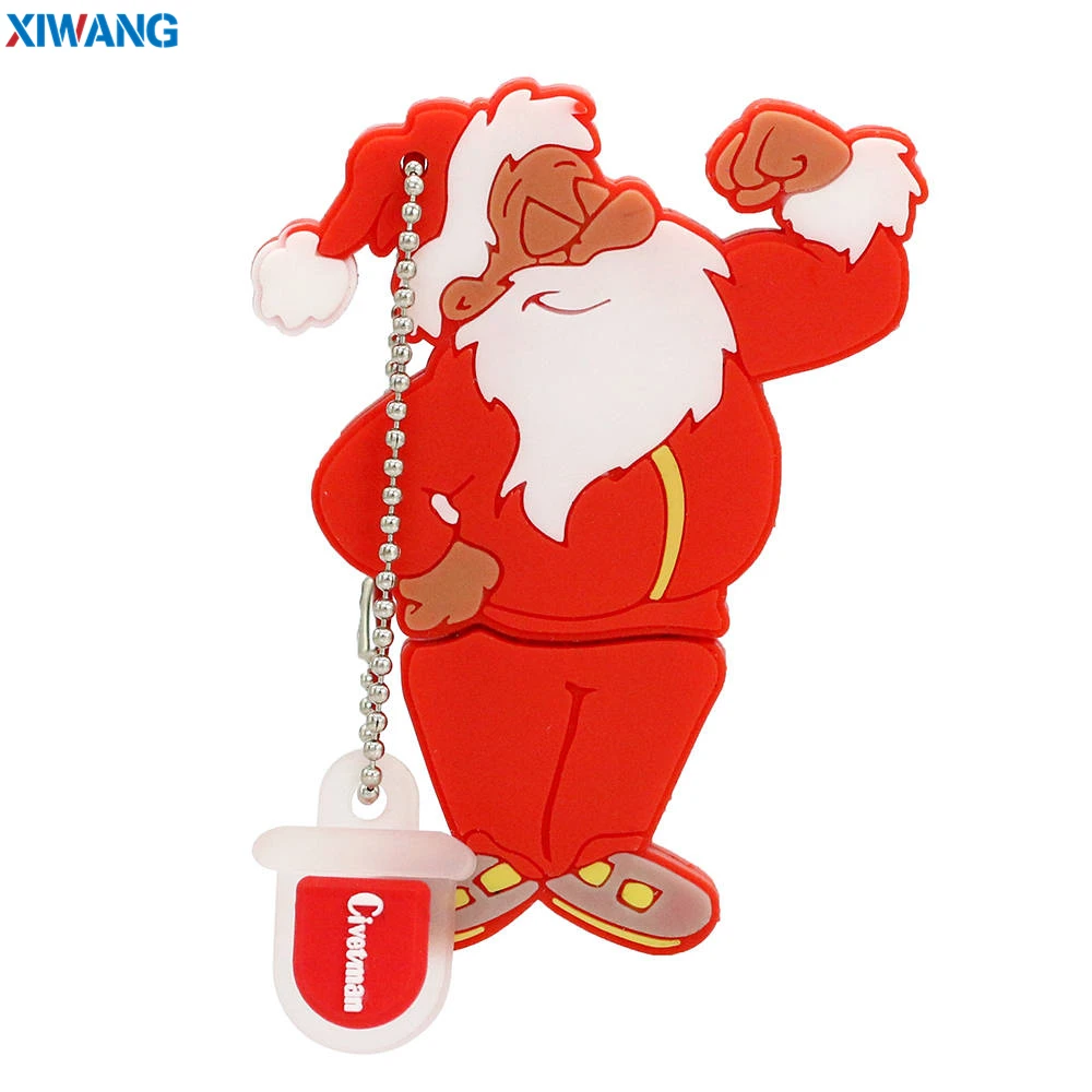 XIWANG USB Flash Drive 128GB Pendrive cartoon snowman Christmas tree gifts 64GB 32GB 16GB 8GB 4GB Elk Deer Santa Claus Pen drive
