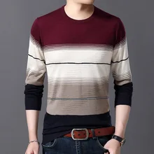 ^#Cheap WENYUJH 2019 Autumn New Men's Sweater O-Neck Striped Slim Fit Knittwear Mens Sweaters Pullover Men Pull Homme 4XL Men Colthing ^#Cheap WENYUJH 2019 Autumn New Men's Sweater O-Neck Striped Slim Fit Knittwear Mens Sweaters Pullover Men Pull Homme 4XL Men Colthing