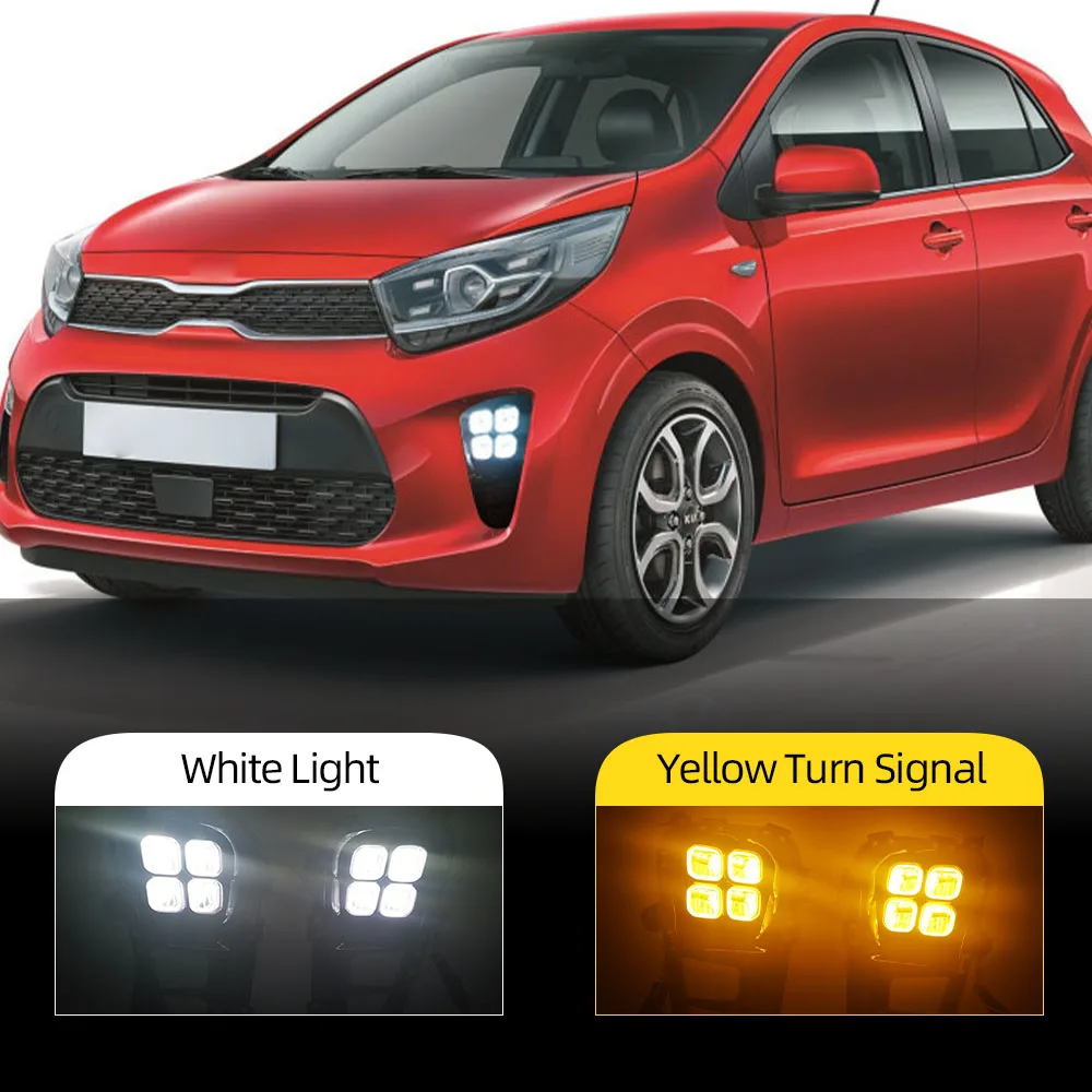 2 предмета в комплекте для Kia Picanto 2017 2018 2019 2020 светодиодный туман светильник s DRL