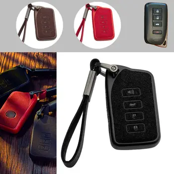 

4 Buttons Suede Leather+TPU Car Key Fob Case Cover Holder For LEXUS IS GS RX ES NX LS RC LX NS GX