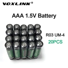 Батарея VOXLINK 20 шт. aaa 1,5 В LR6 AM3 R03 MN1500 Щелочная сухая батарея основная батарея для клавиатуры Камеры Вспышка бритва электрическая