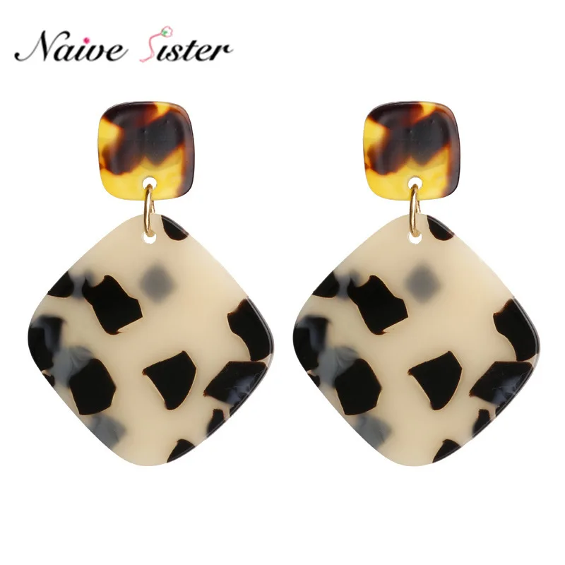 Fashion Geometric Acrylic Stud Earrings for Women Trendy Dangle Earings Jewelry Girl Love Christmas Gift Wholesale Bohemian |
