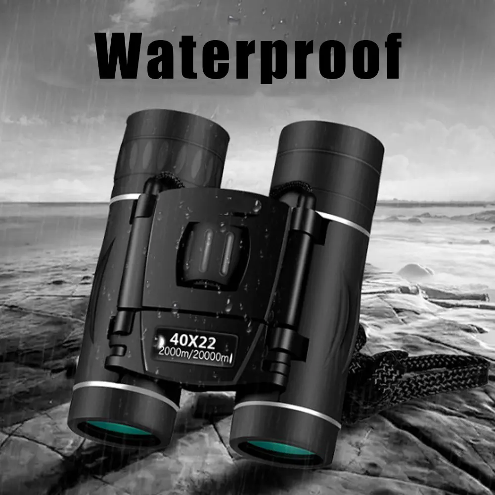 

40x22 HD Powerful Binoculars 2000M Long Range Folding Mini Telescope For Hunting Sports Outdoor Camping Travel