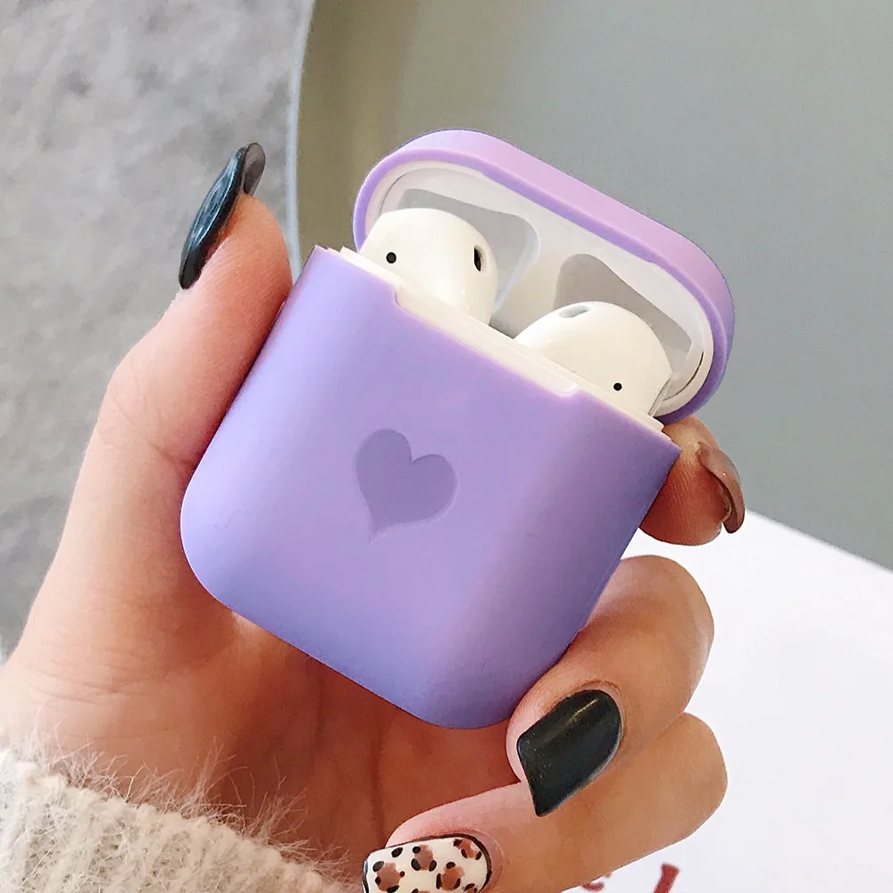LAPOPNUT милый силиконовый беспроводной чехол из ТПУ с сердечком и Bluetooth для AirPods 1 2